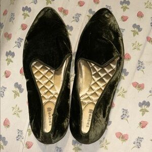 Birdies Velvet Loafers - Forest Green